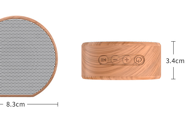 Mini Wood Bluetooth Speaker Portable Outdoor Wireless Support AUX TF