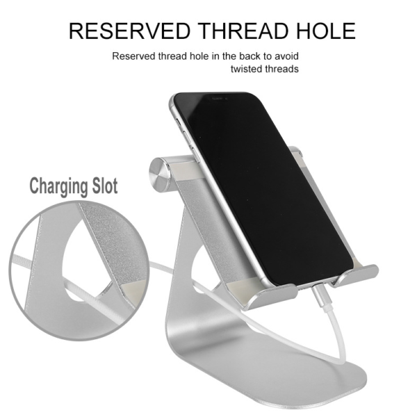 Multifunctional Double Folding Aluminum Cell Phone Stand